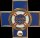 Blaues Kreuz Miniatur mit Diamant